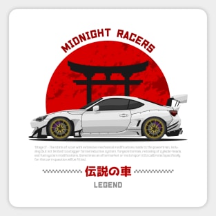 Midnight Racer White GT 86 JDM Magnet